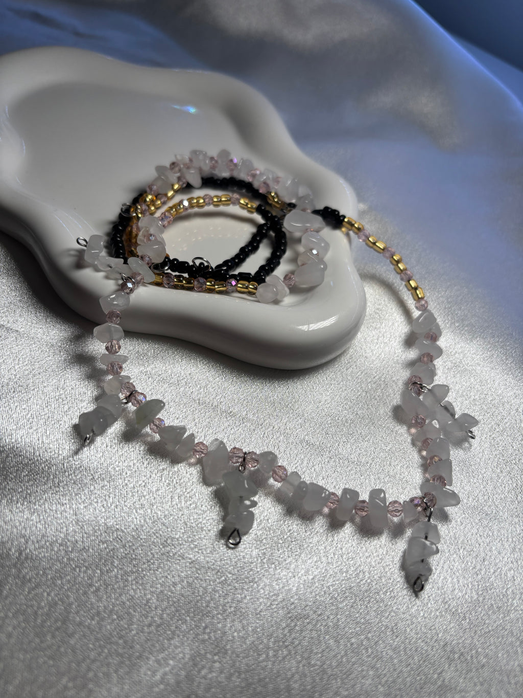 Rose Quartz Grace  Waistbeads