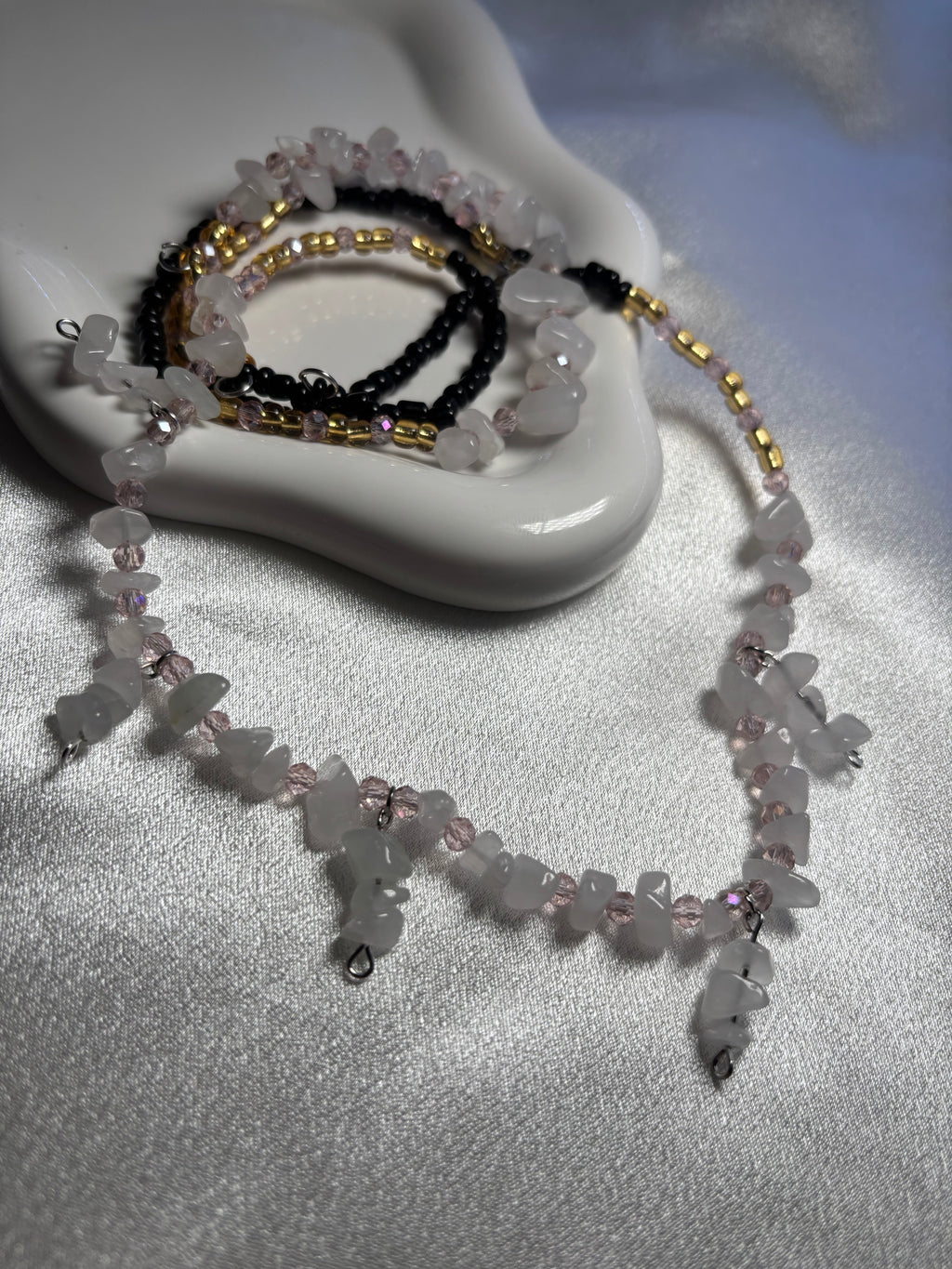 Rose Quartz Grace  Waistbeads