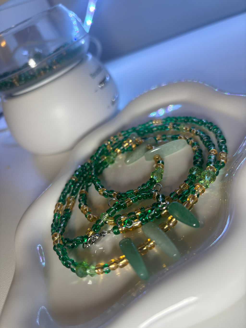 Jade waters (adjustable waistbeads)